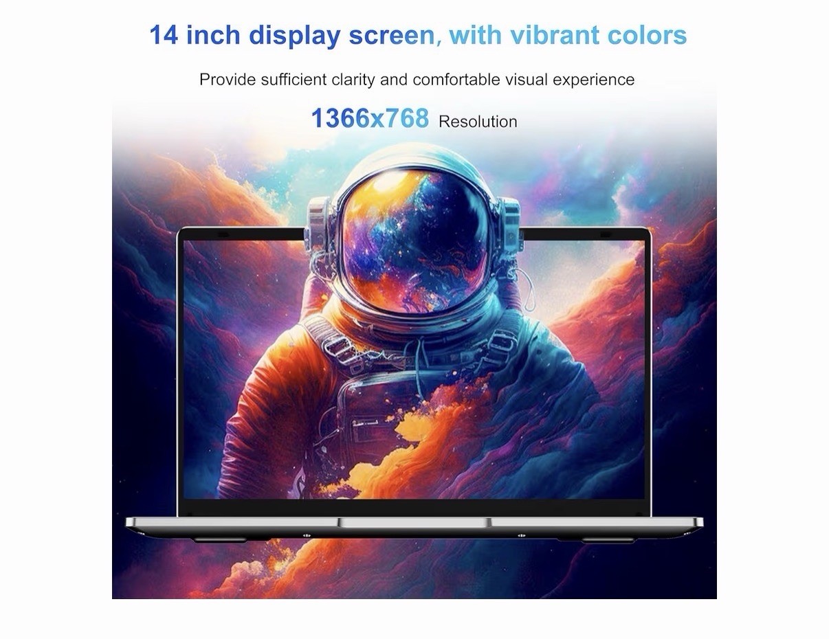 Saintdise Laptop Computer 14” Dual-Core Cerelon N4000 6GB RAM 128GB SSD (T6)