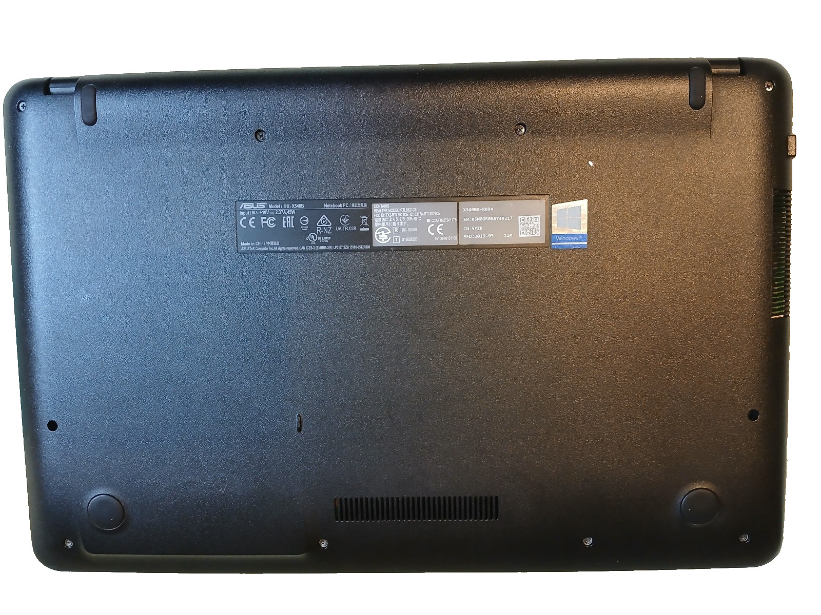 ASUS X540B – Please see picture for full details