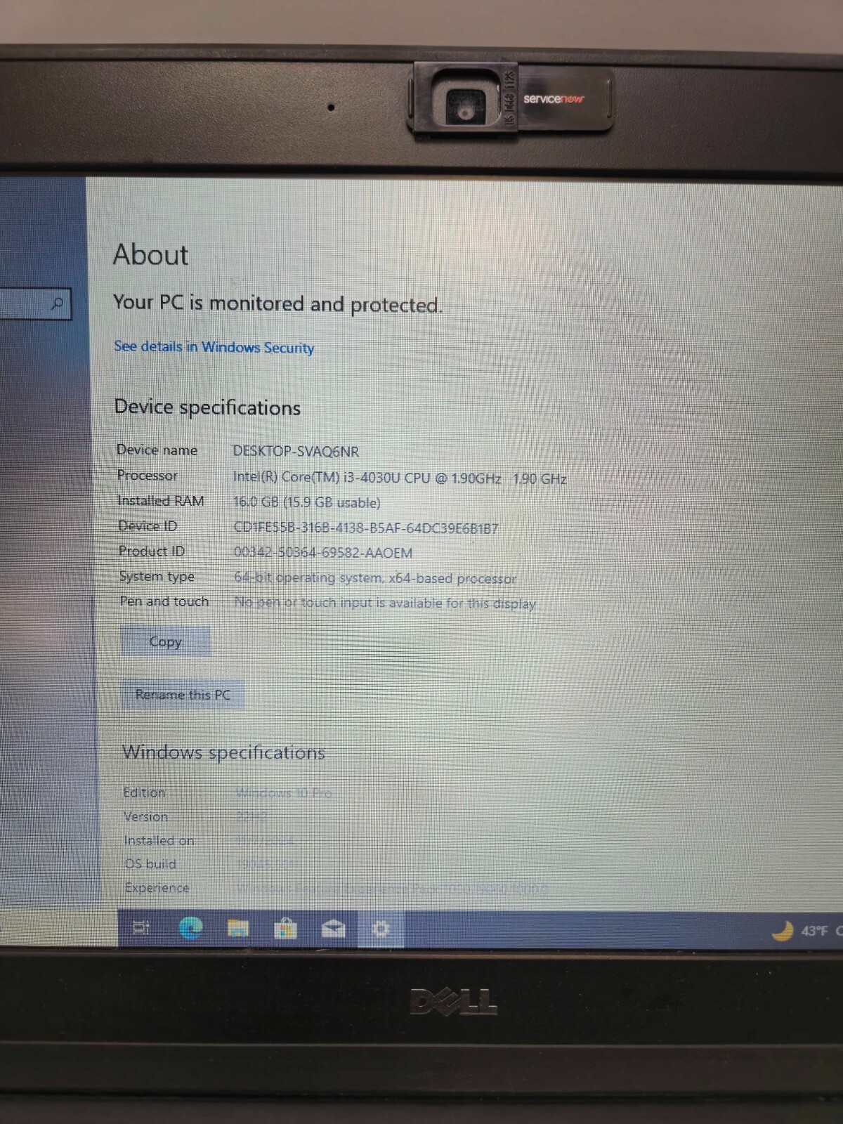 DELL LATITUDE E5250 CORE i3-4030U 1.90GHZ 16GB RAM 250 GB SSD, TESTED