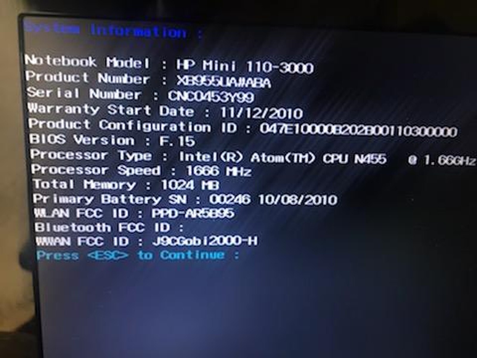 HP Mini Laptop 110-3098NR And Charger