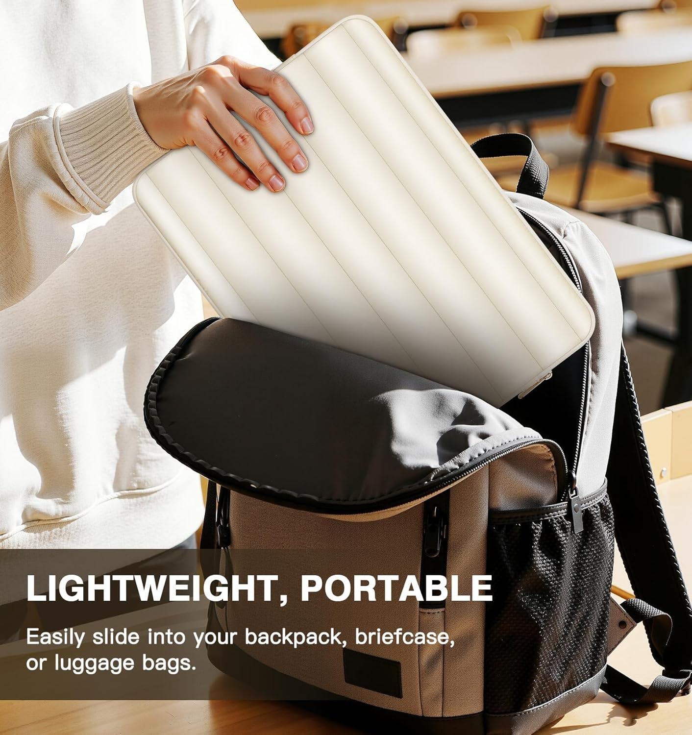 15.6 Inch Puffy Laptop Sleeve, Laptop Carrying Bag for MacBook Air 15″ / Pro 14″