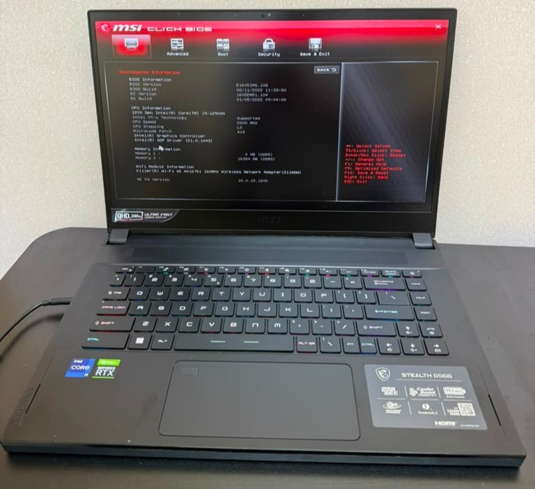 MSI GS66 Stealth 15.6″ QHD 240Hz | Core i9-12900H | 16GB RAM | 1TB SSD | RTX 307