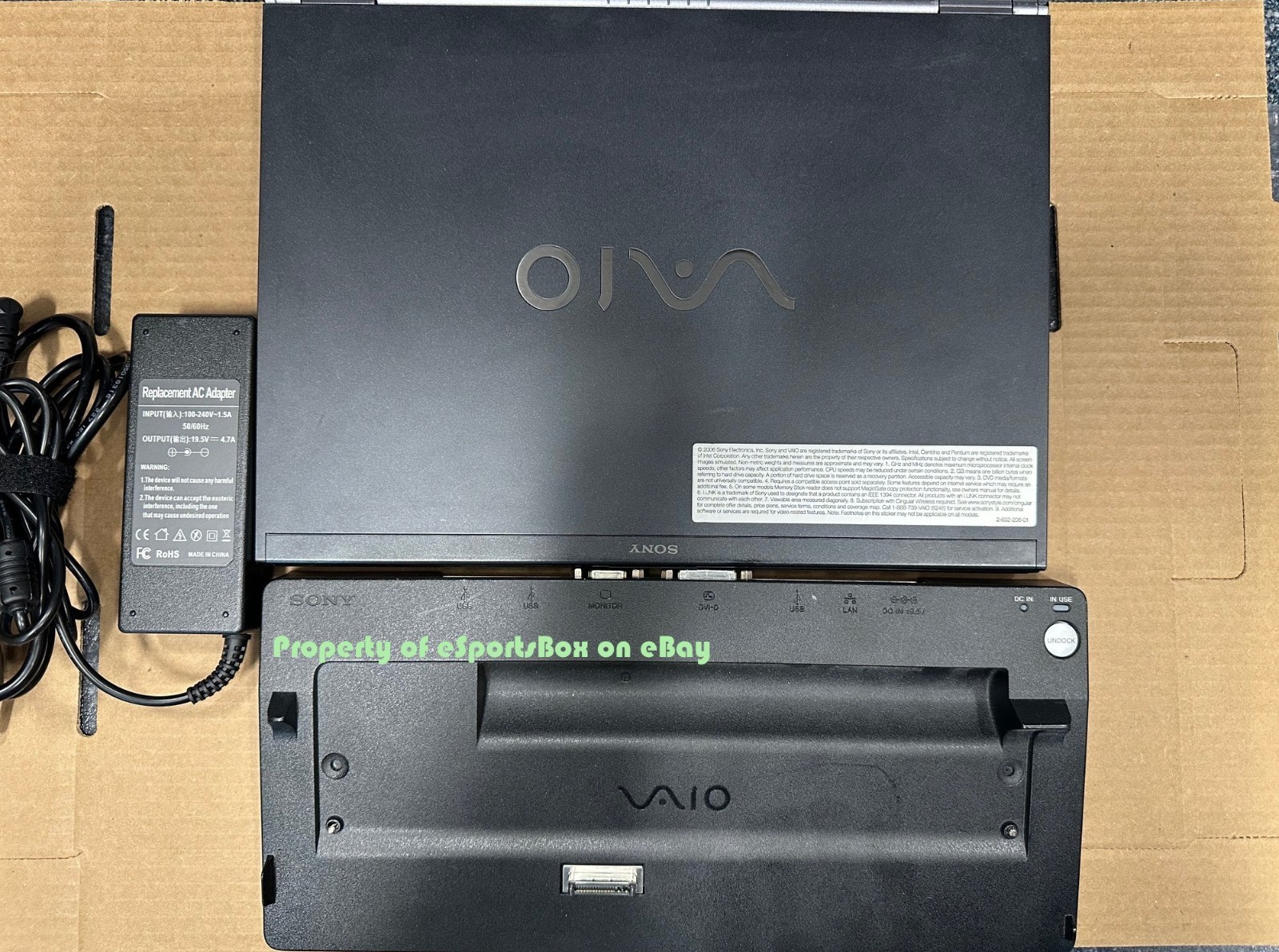 Sony VAIO VGN-SZ390P • 13.3″ • 160GB HDD • WIN XP PRO • GeForce Video • WORKS