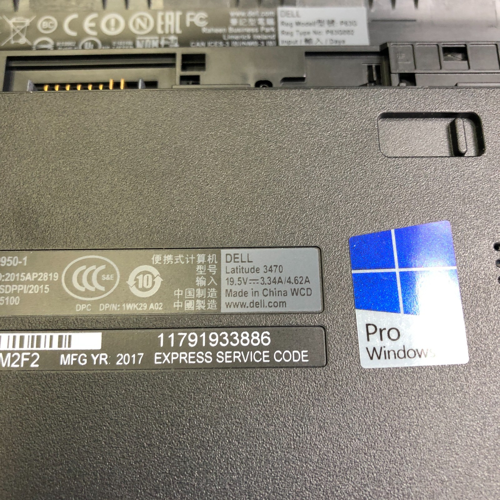 LOT OF 6 Dell Latitude Mixed Model Laptops 3470, 5480, 7480, 7490- See Listing
