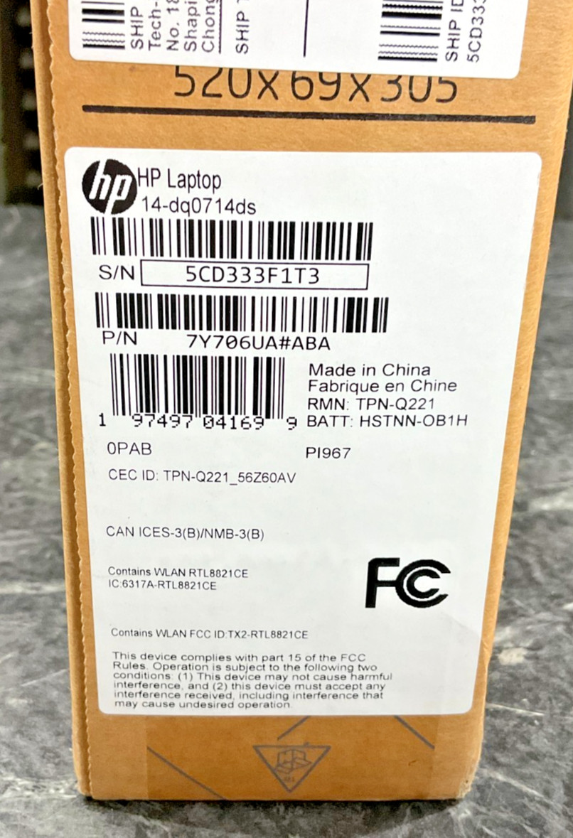 HP Laptop 14-dq0714ds N4120 4GB 64GB BT WiFiAC 14WT W11H royal blue 7Y706UA#ABA