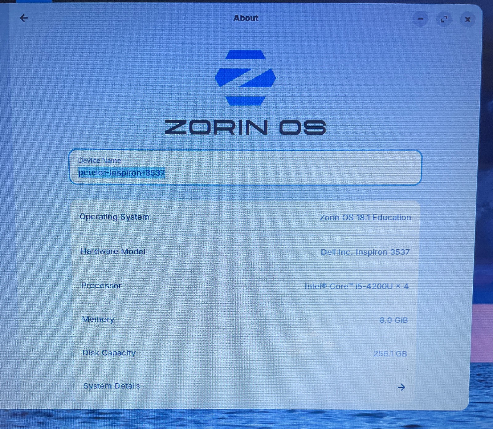DELL INSPIRON 15-3537 Laptop 15″ i5 256gb+1tb Linux Zorin 18-extras-19
