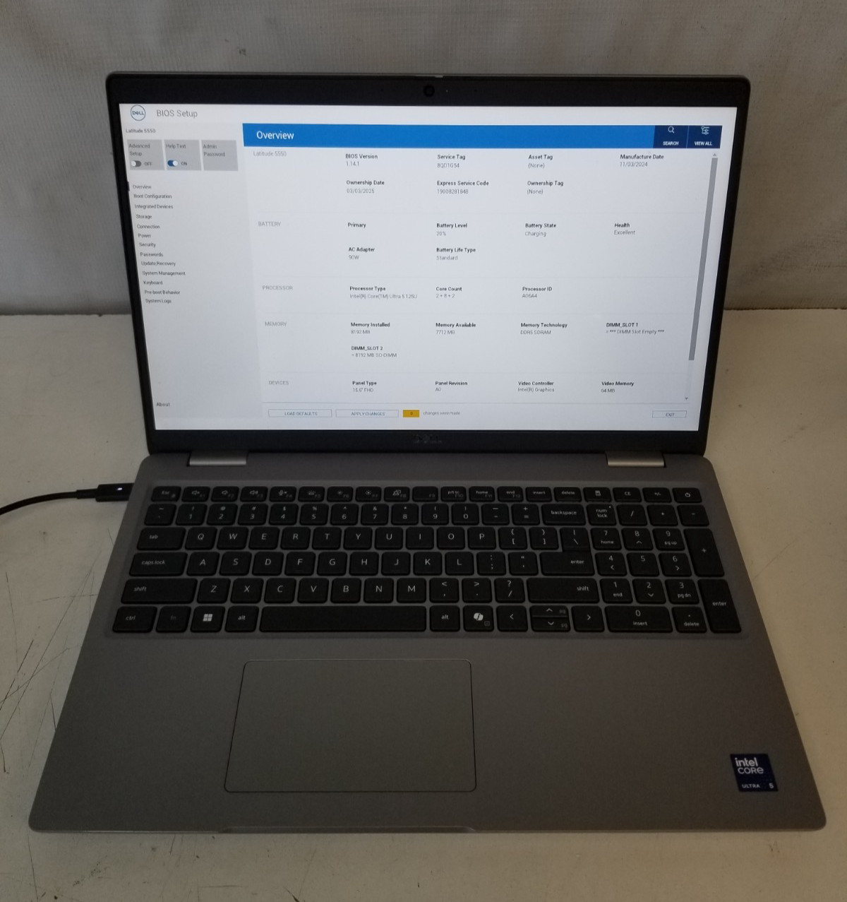 Dell Latitude 5550 / Intel Core Ultra 5 125U / 8GB RAM / No SSD / FREE DELIVERY