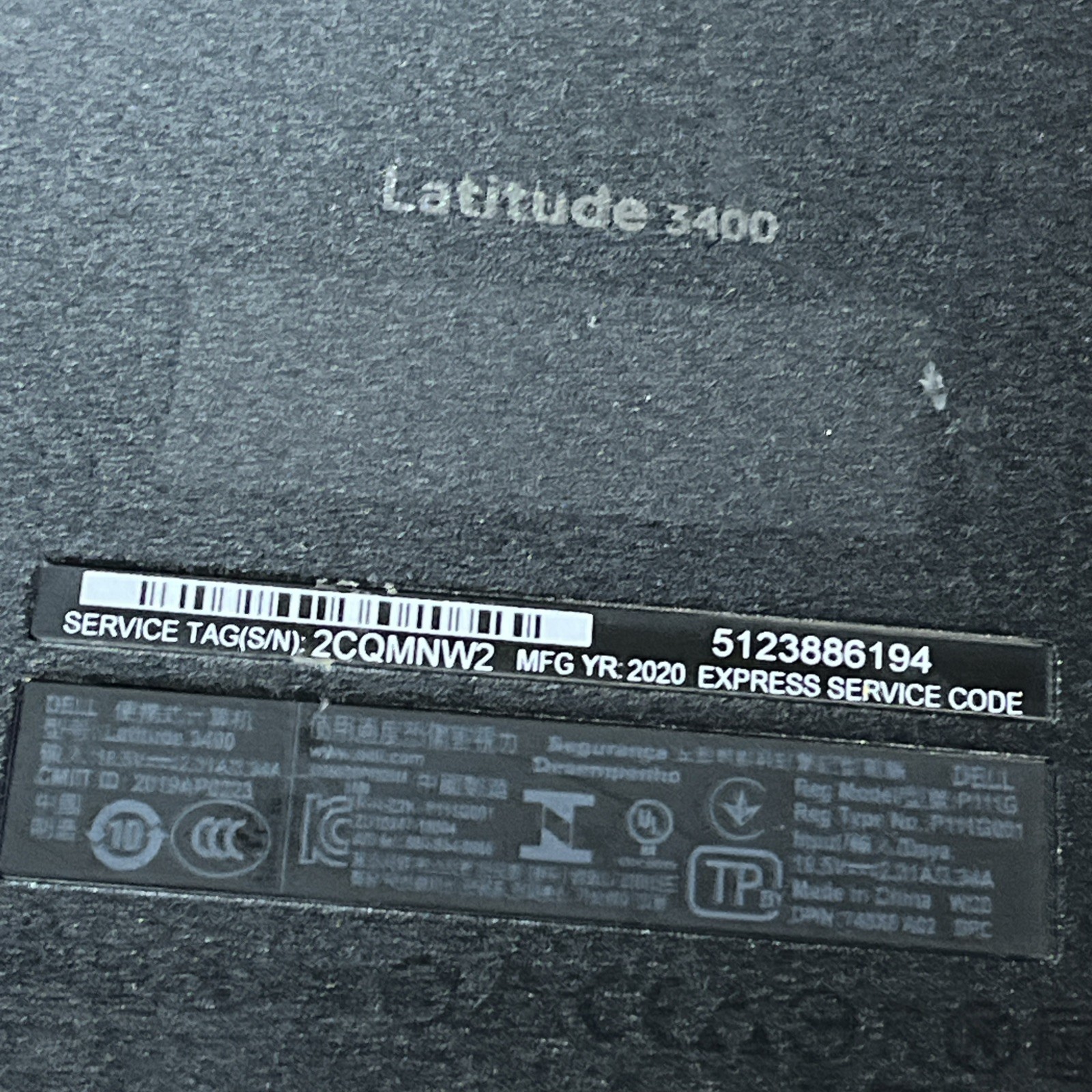 DELL LATITUDE 3400 INTEL CORE I5-8265U 8GB RAM NO HD ‘
