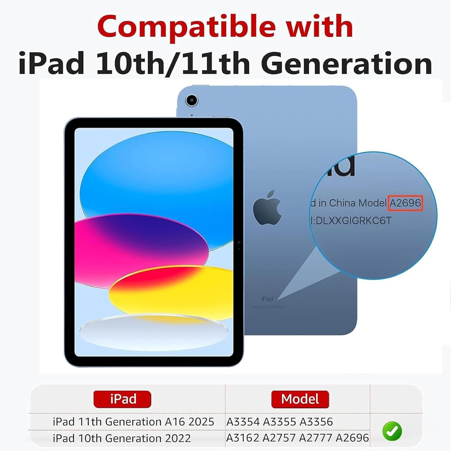 iPad A16 2025 11-inch/10.9 Screen Protector, HD Clear Tempered Glass Film Guard
