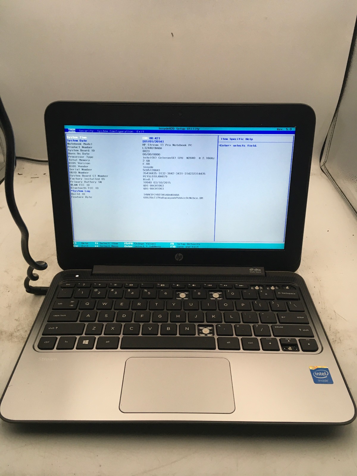 HP STREAM 11 PRO – BOOTS TO BIOS – INTEL CELERON N2840 – 2GB RAM – READ DESC -BB
