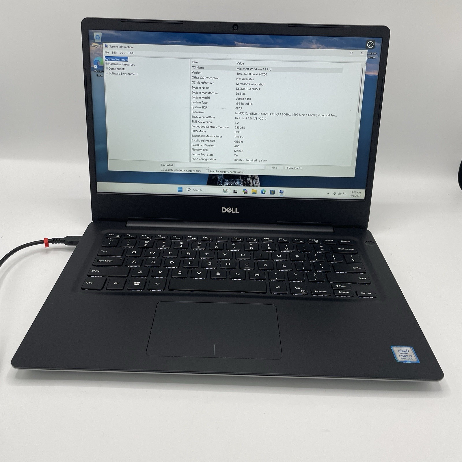 Dell Vostro 5481 | Intel i7-8565U | 16GB RAM | 512GB SSD | Win 11 Pro See Desc.
