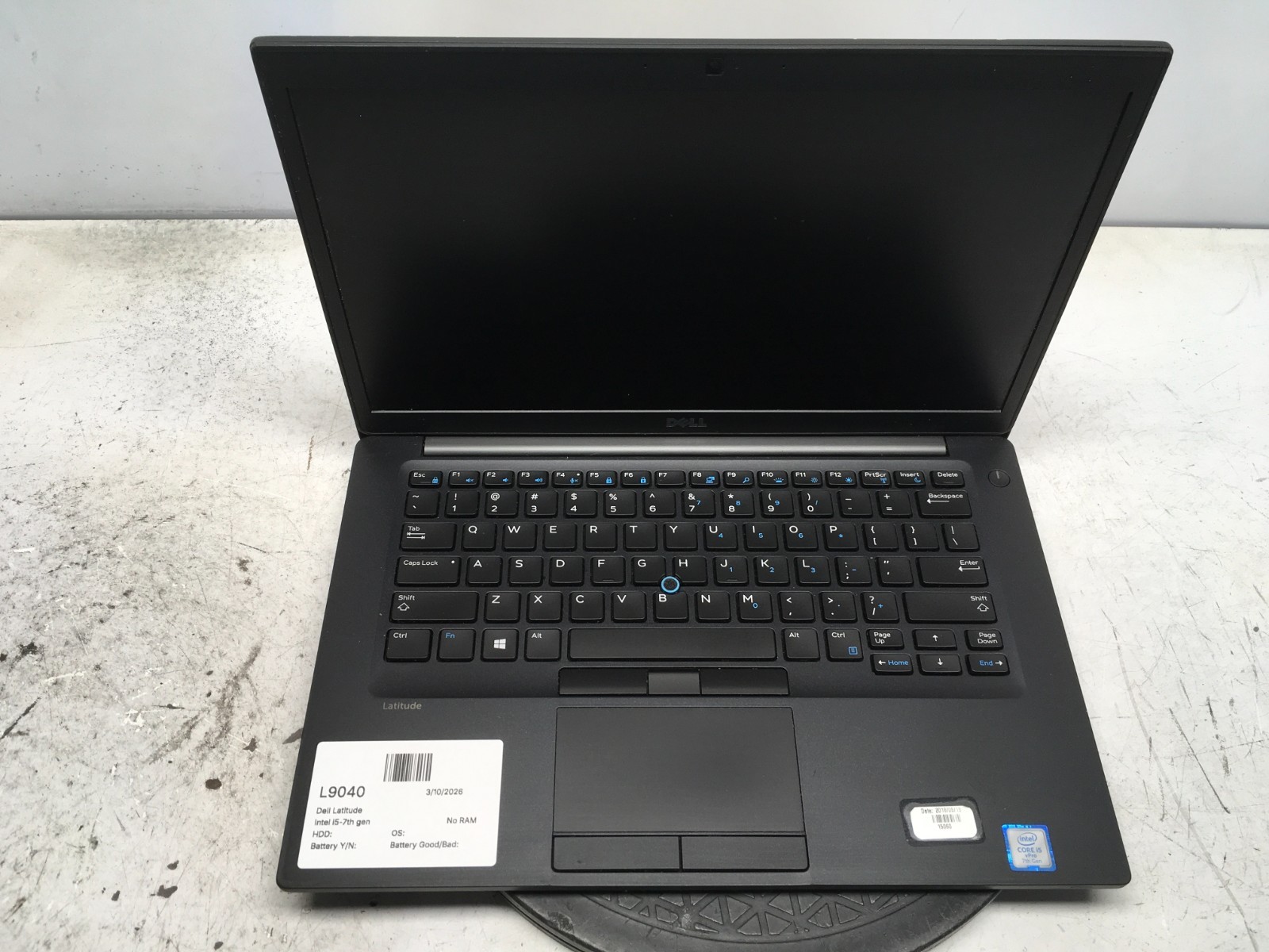 Dell Latitude Intel i5-7th Gen No RAM NO HDD