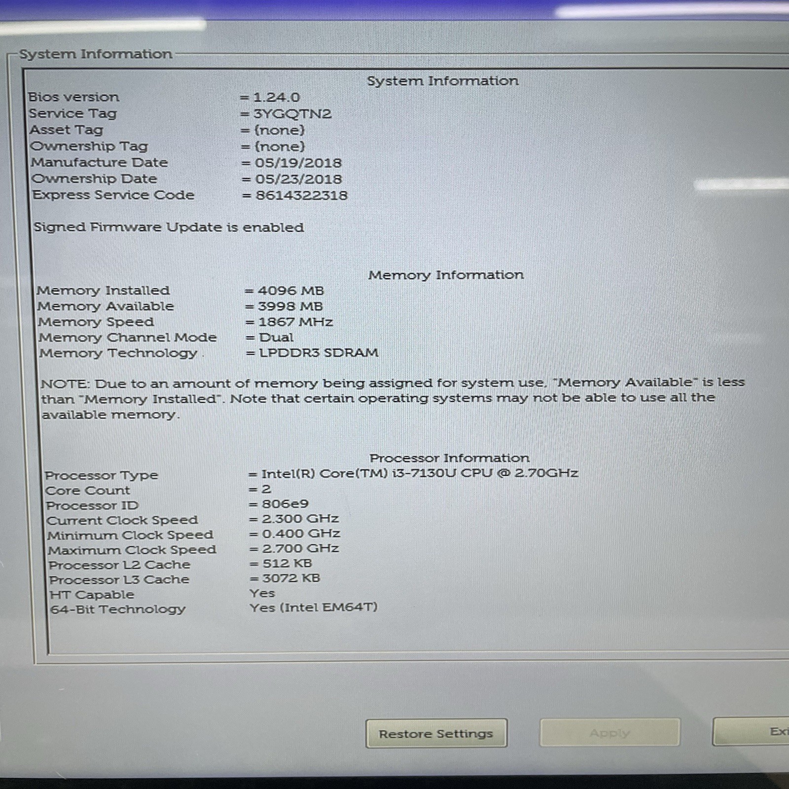 Dell Latitude 7390 2 in 1 13.3″ Touch i3-7130U 2.70 GHz 4 GB RAM No SSD/OS/Batt
