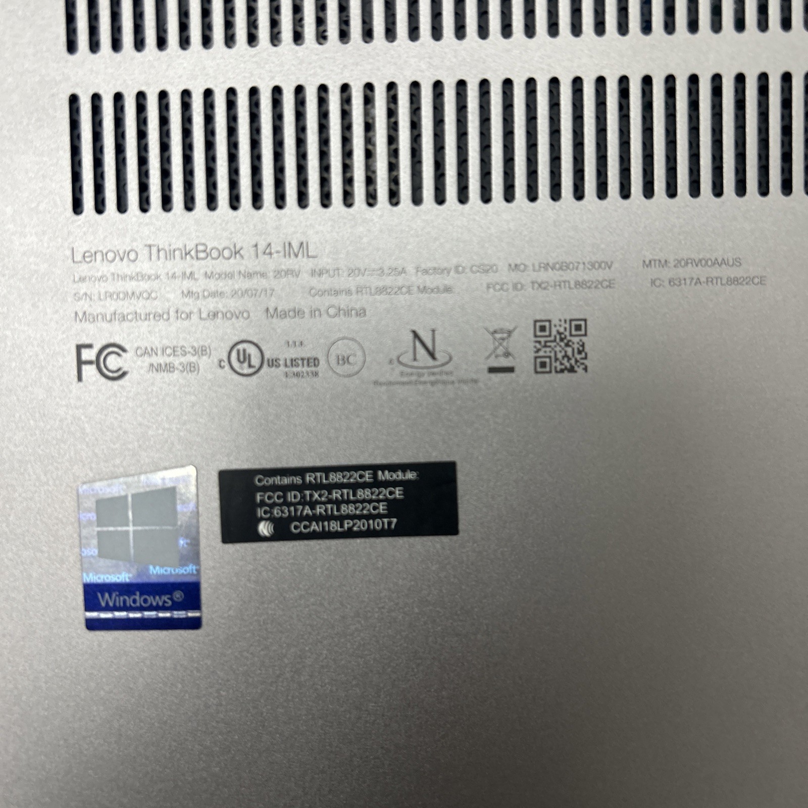 Lenovo ThinkBook 14-IML i5 – No storage drive (Boots to BIOS)