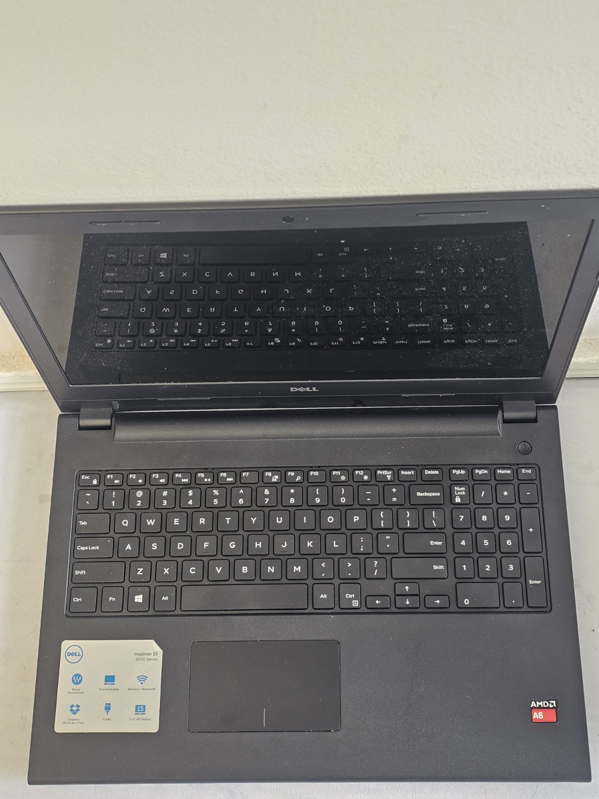 Dell Inspiron 15 Laptop – AMD A6 – 8GB RAM – 500GB HDD – NO BATT – Windows 10
