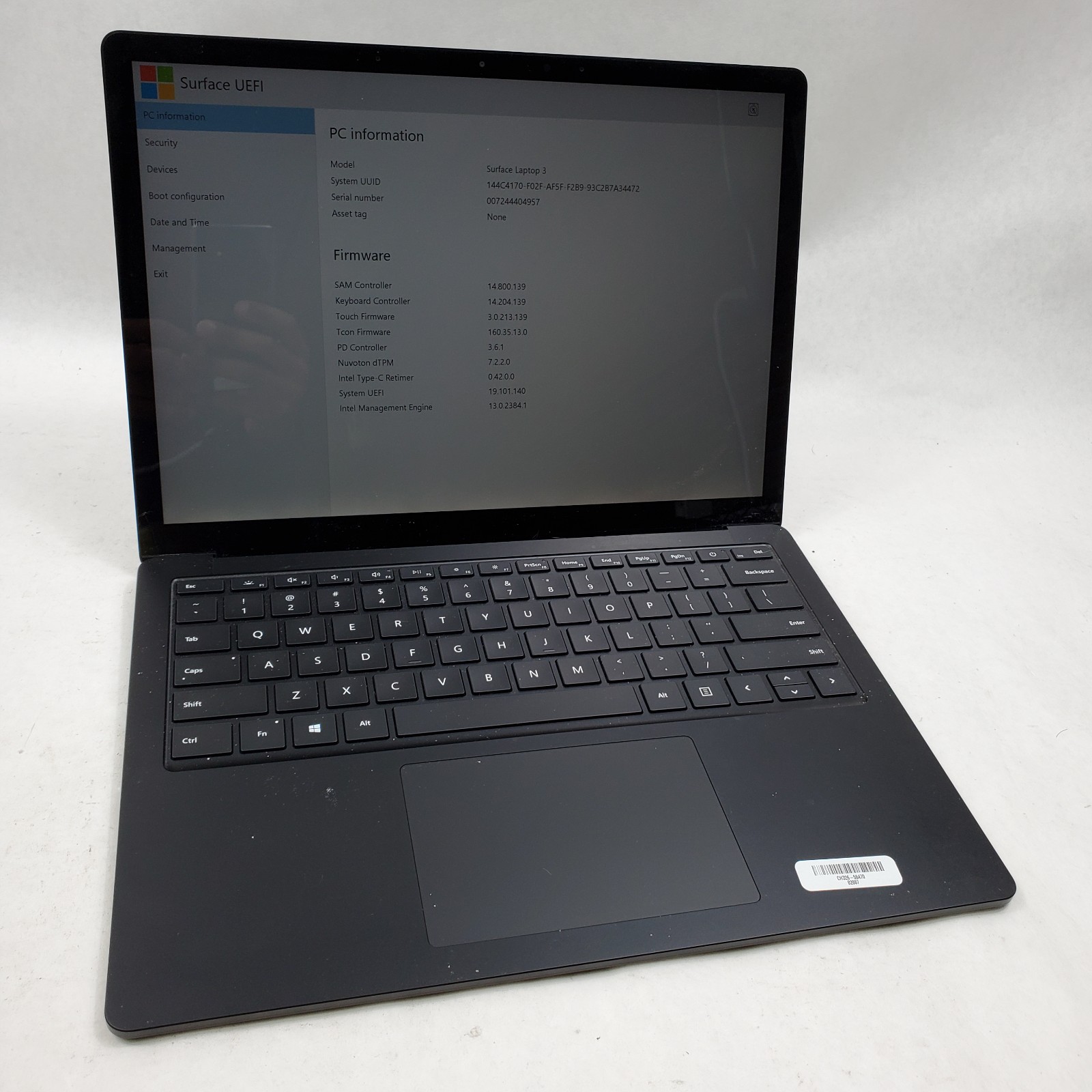 Surface Laptop 3 Intel Core i7-1065G7 1.30GHz 16GB RAM 512GB SSD NO OS *READ*