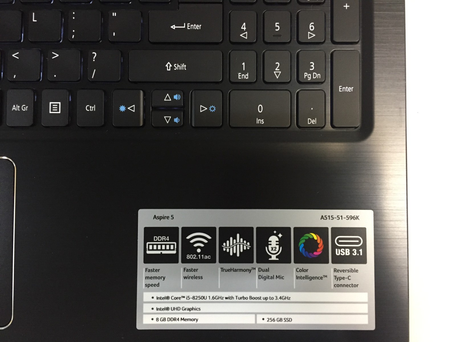 *Bad Battery*Acer Aspire 5 A515-51-596K 15.6″ Laptop/i5-8250U/8GB/256GB SSD/W10H
