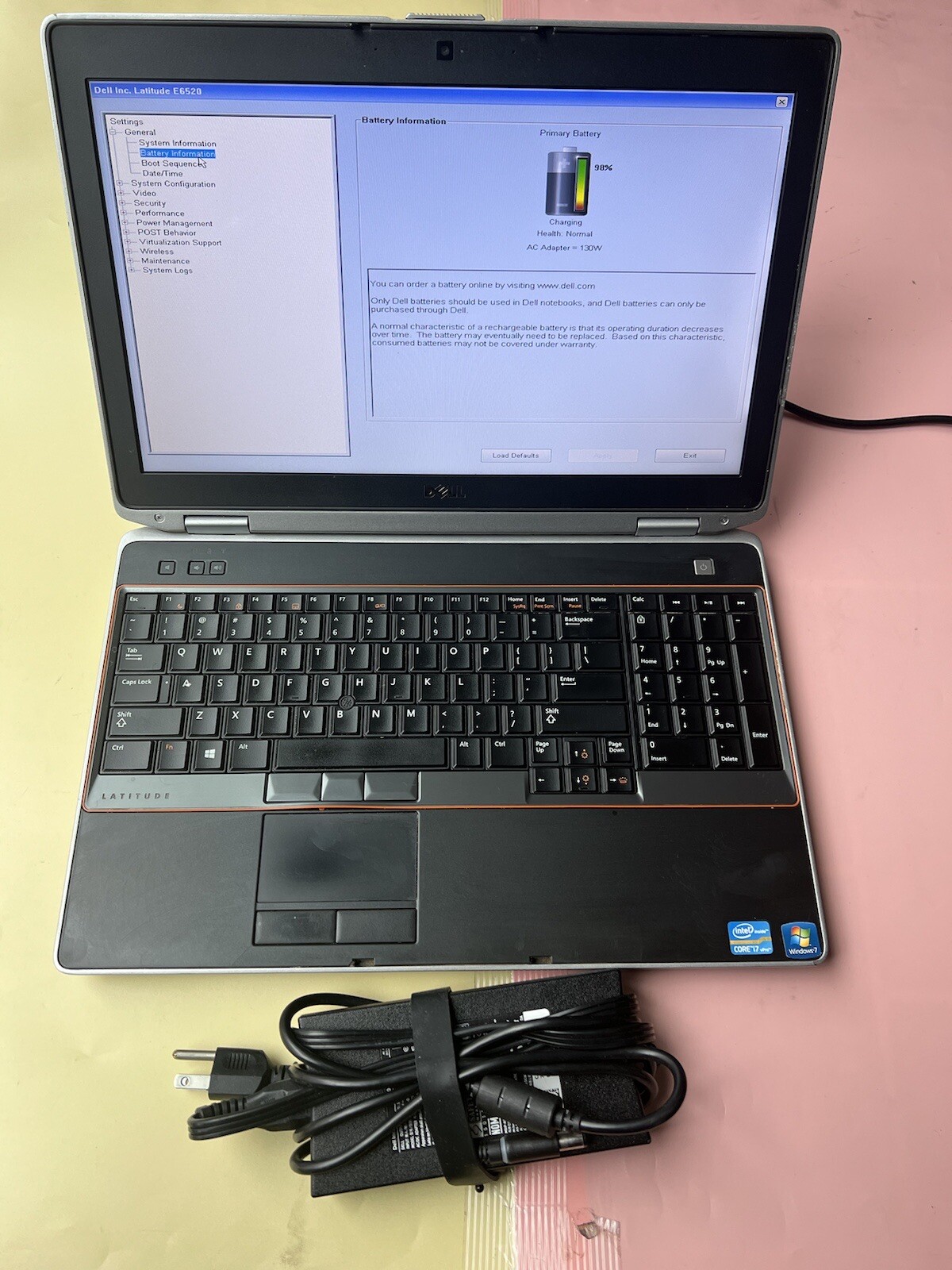 Dell Latitude E6520 Core i7-2620M 2.70GHz 8GB RAM 500GB BACKLIT BLUETOOTH WEBCAM
