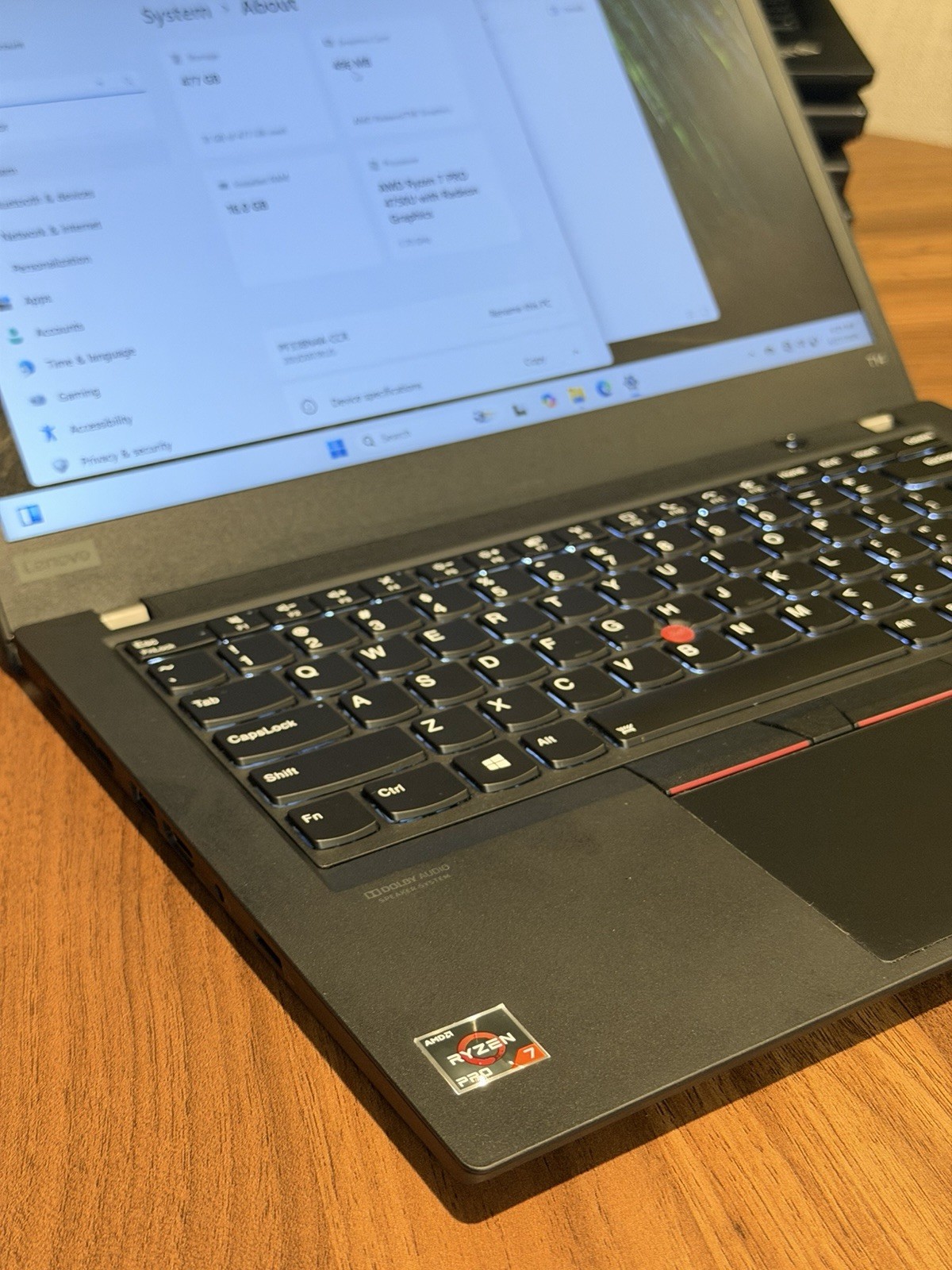 Lenovo ThinkPad T14 Gen 1 FHD TOUCH 1.7 GHz Ryzen 7 PRO 4750U 16GB 512GB SSD