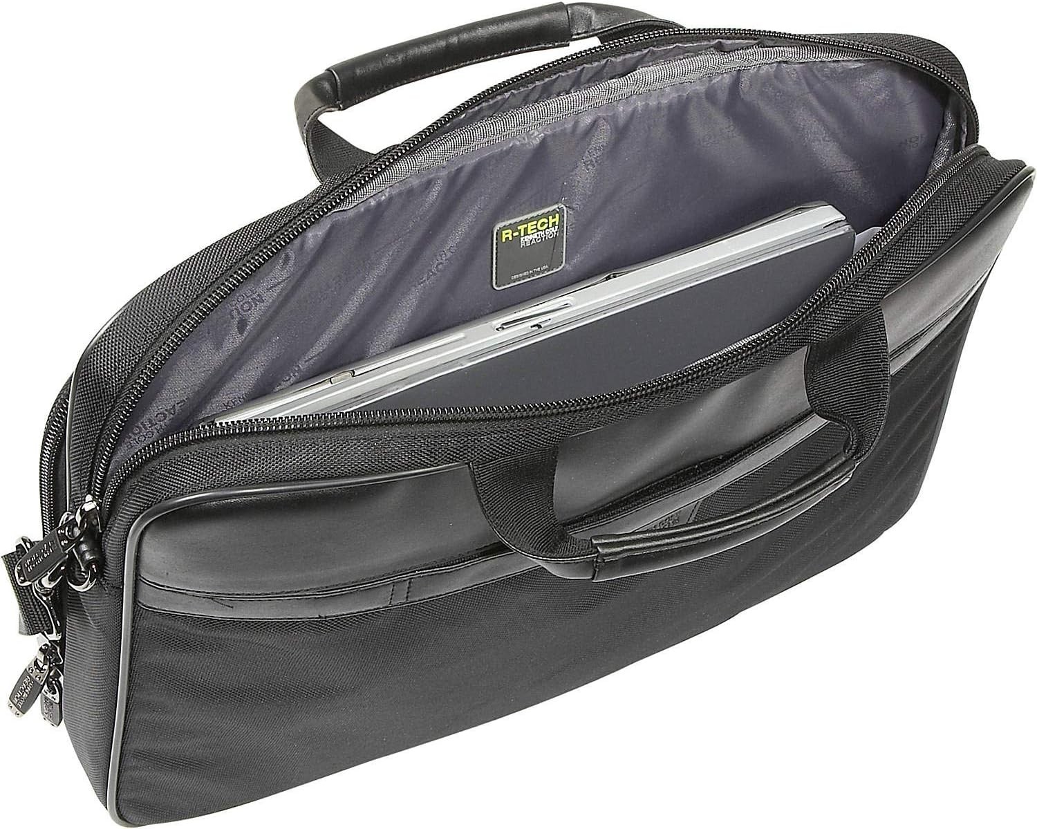 Kenneth Cole Reaction Urban Traveler Slim 18.4″ Laptop Sleeve Top Zip Bag, Black