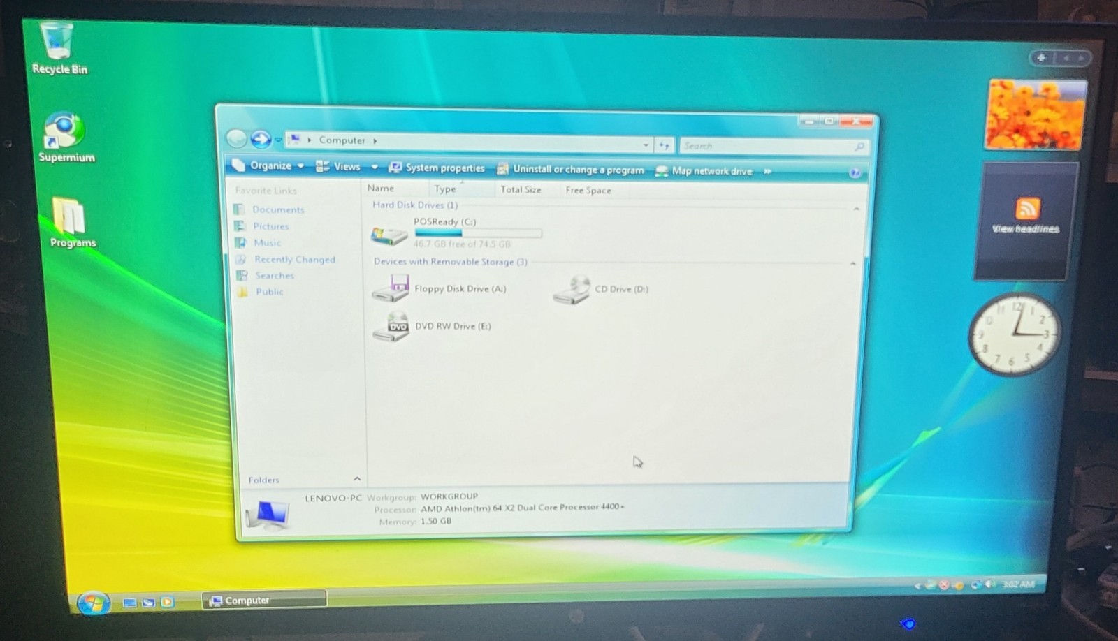 Ibm Lenovo Thinkcentre A60 9144A18 Desktop AMD Athlon X2 1,50gb RAM Win Vista