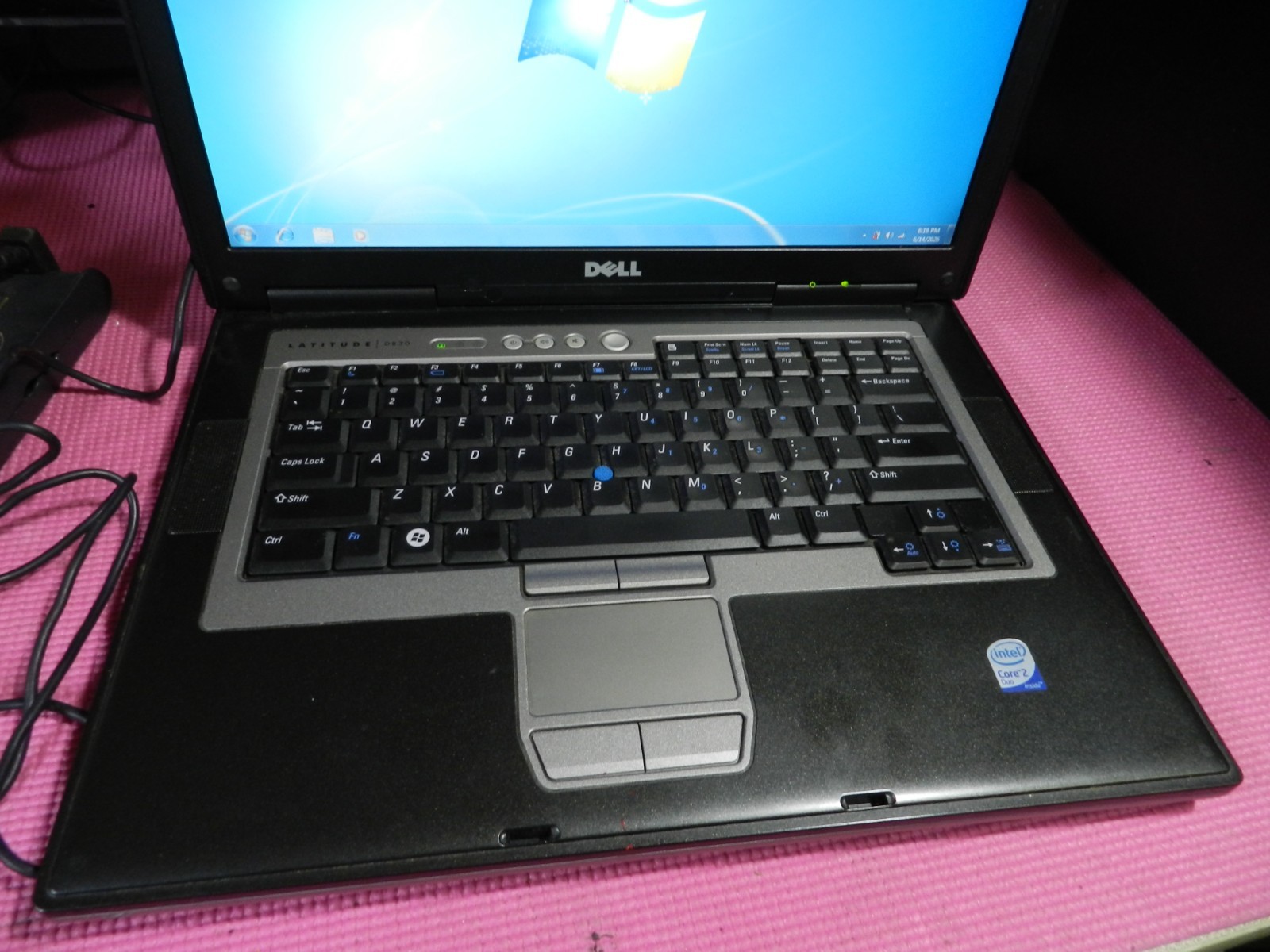 Dell Latitude D830 Core 2 Duo Boots Windows 7 w/ Charger 2GB ram 80gb SSD