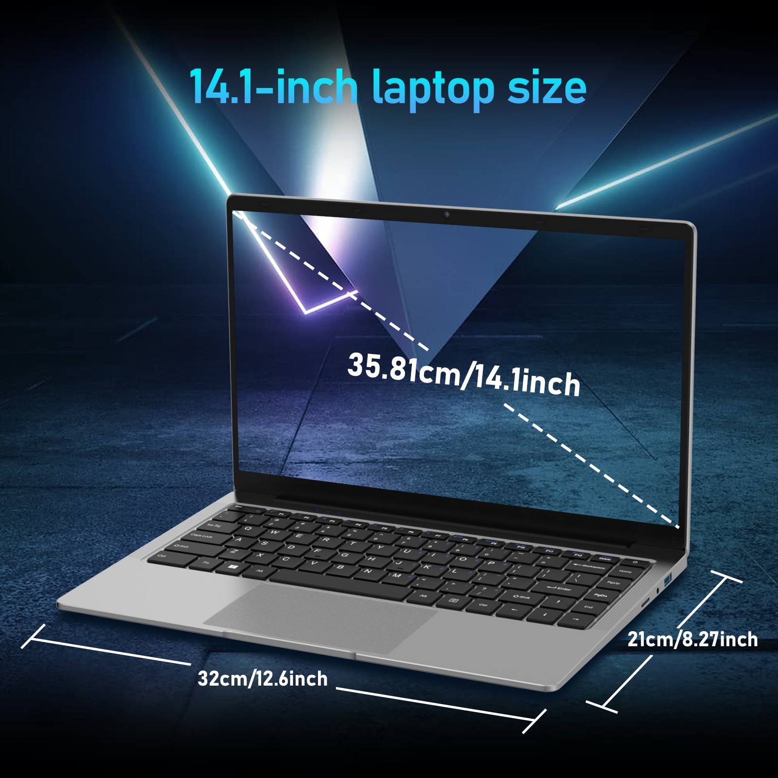 Auusda 14″ Laptop, Intel J4125, 8GB RAM, 512GB SSD, W11 for Student & Office
