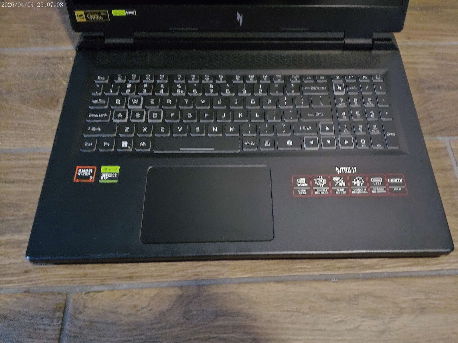 Acer Nitro 17 AN17-42-R9TH Ryzen 7 8845HS RTX 4060 512GB MSATA 8GB RAM PARTS!