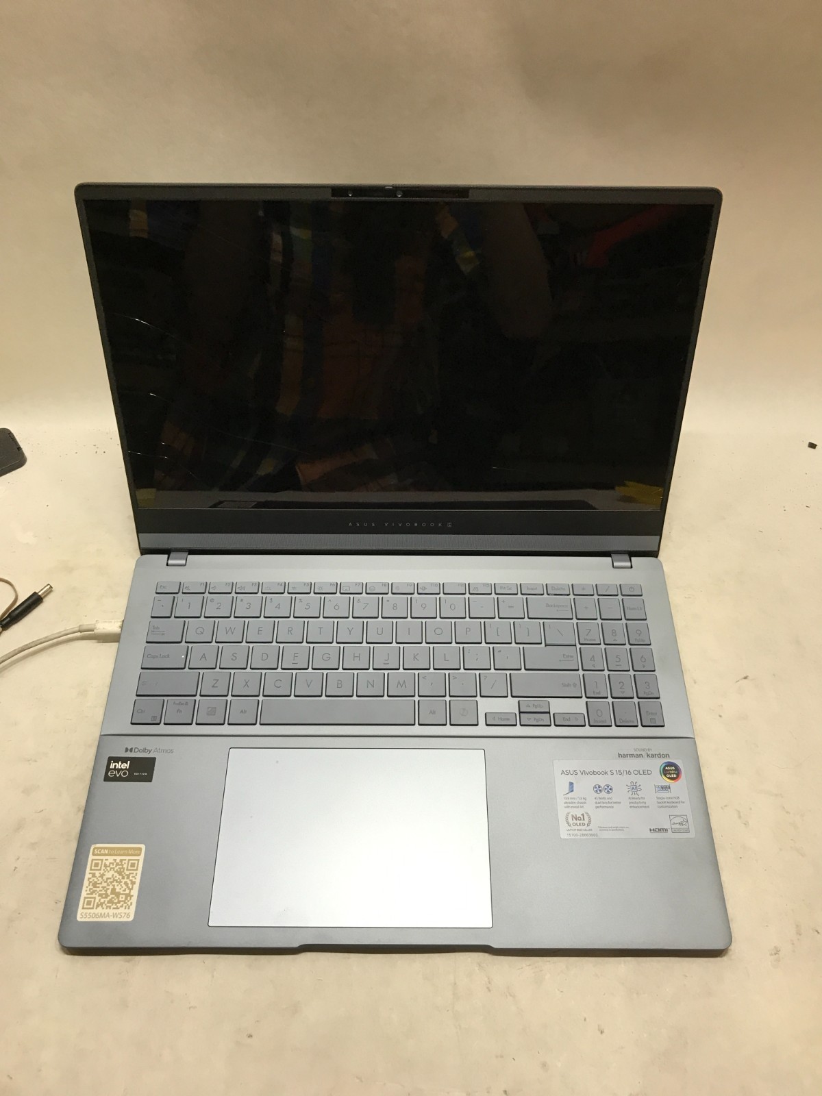 Asus Vivobook S OLED 15″ Intel Core Ultra 7 155H 16GB RAM NO SSD/OS For Parts DW