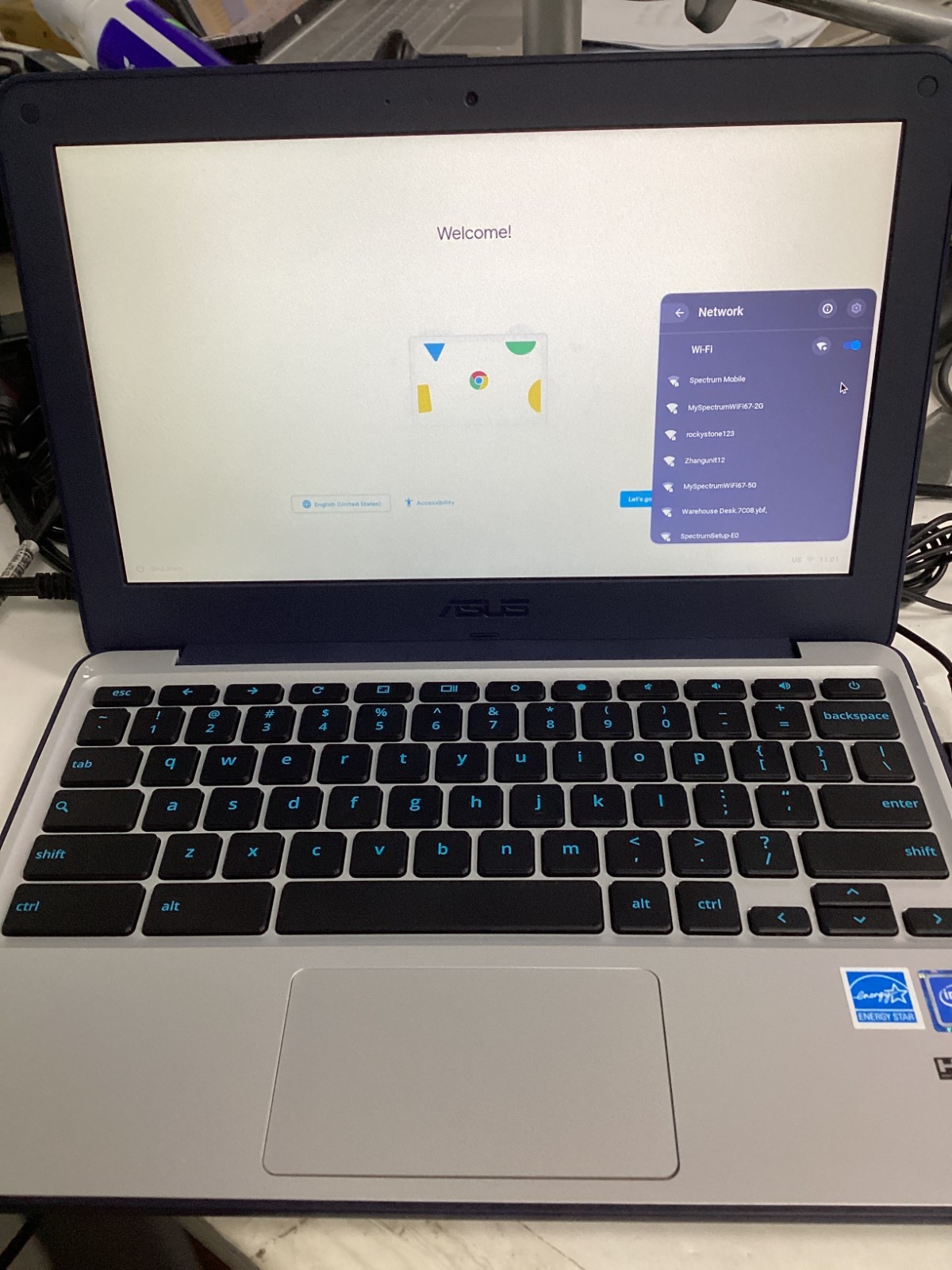 ASUS Chromebook C202SA-YS01 Intel Celeron 2GB RAM 16GB SSD Dark Blue