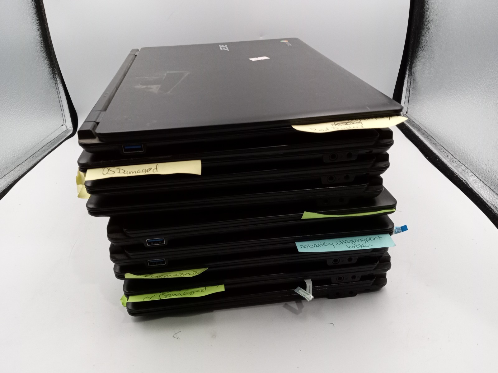 Lot of 9 – Acer Chromebook 13 C810 Laptops – FOR PARTS – VARIOUS ISSUES -RR
