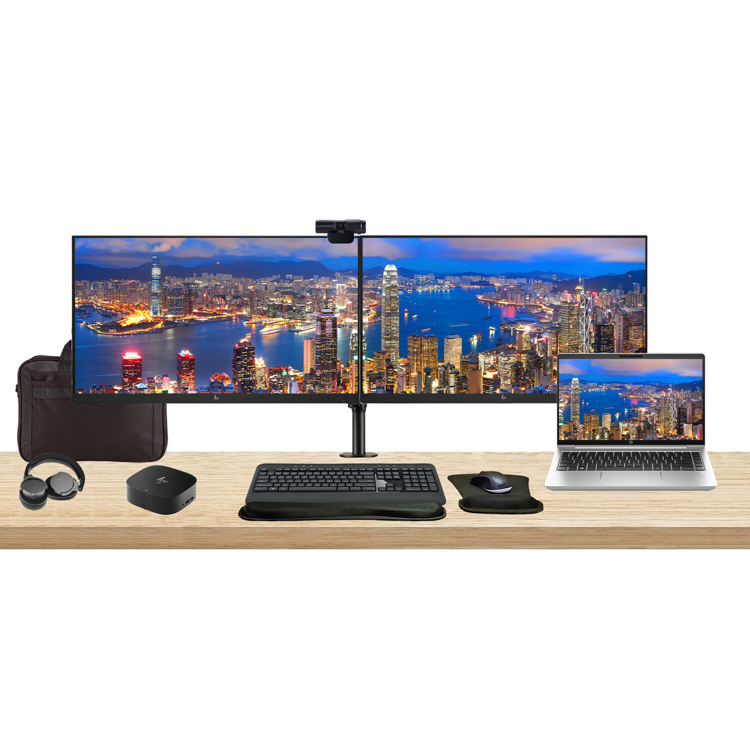 HP ProBook 440 G10 14″ i7, 16GB RAM, Bundle with 2 x EliteDisplay 27″ Monitors