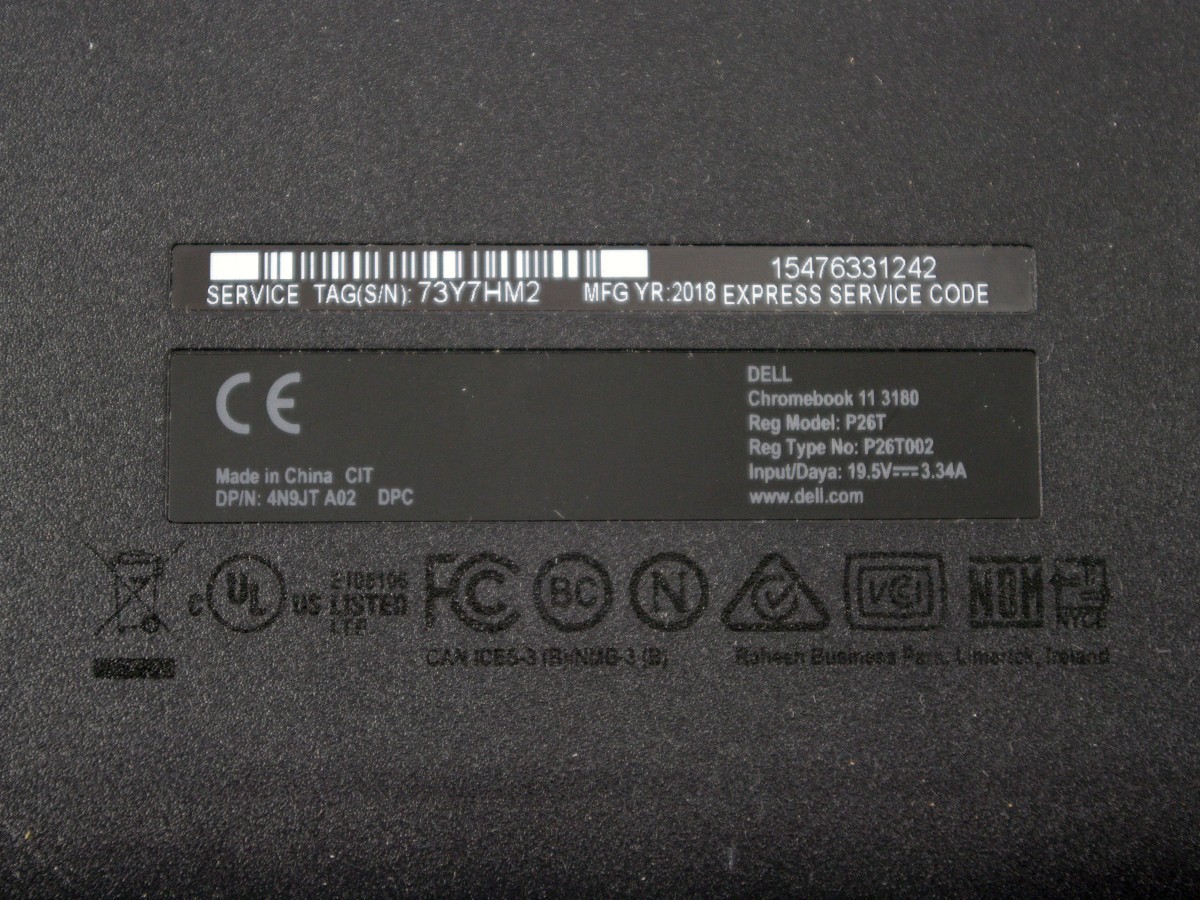 Dell Chromebook 11 3100 11.6″ Laptop, Reset to Factory Conditions, New Battery