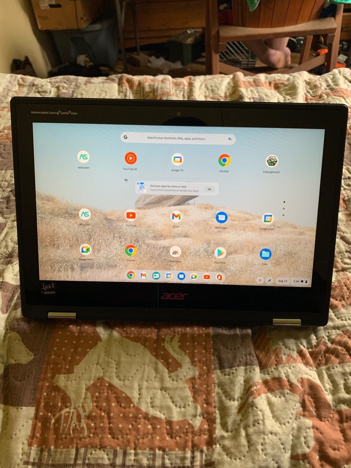Acer Chromebook Spin 11” 2020 model. Silver. 4GB. Intel processor. Used