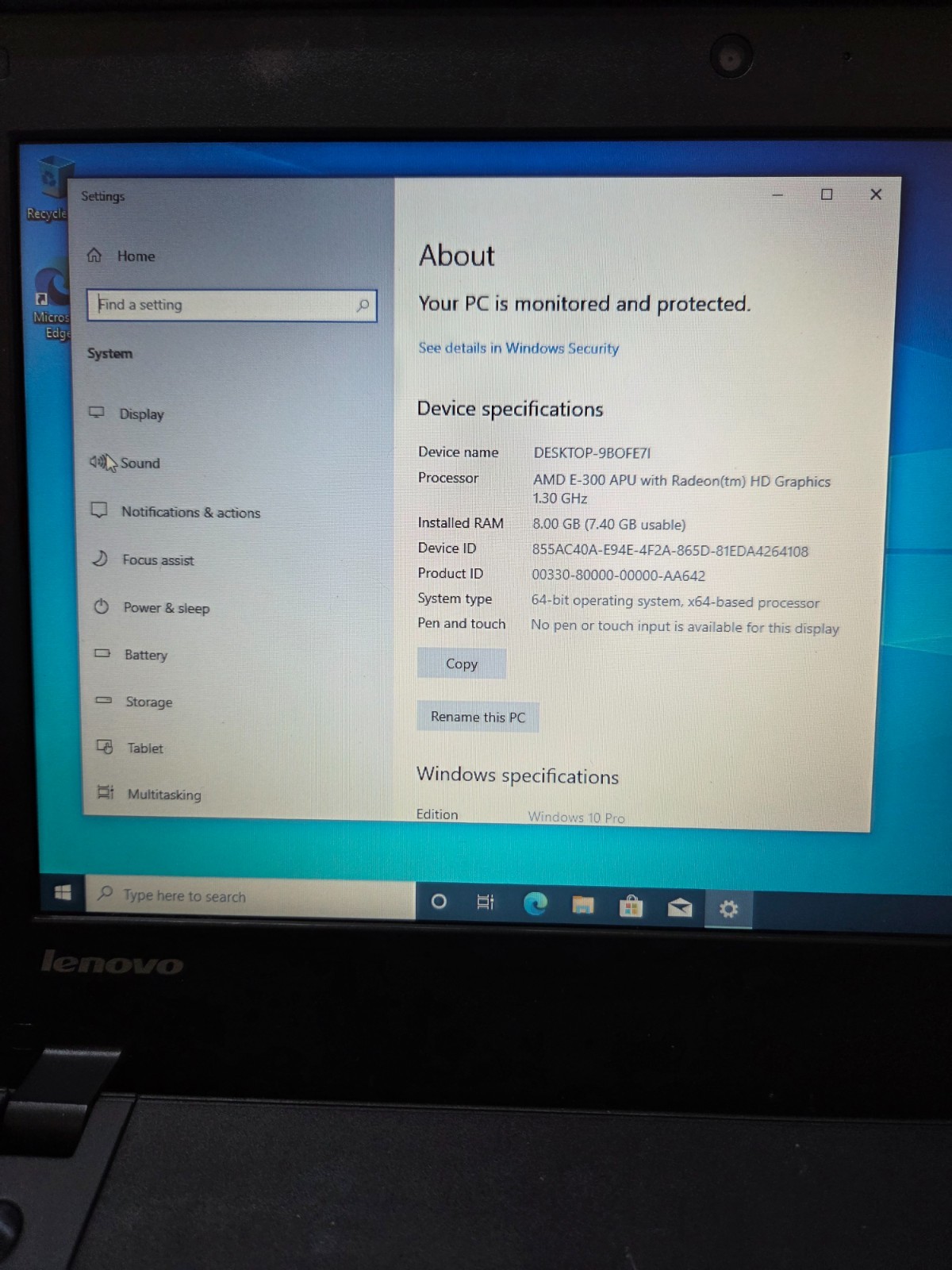 Lenovo Thinkpad X131e AMD E300 8GB RAM 320GB HDD