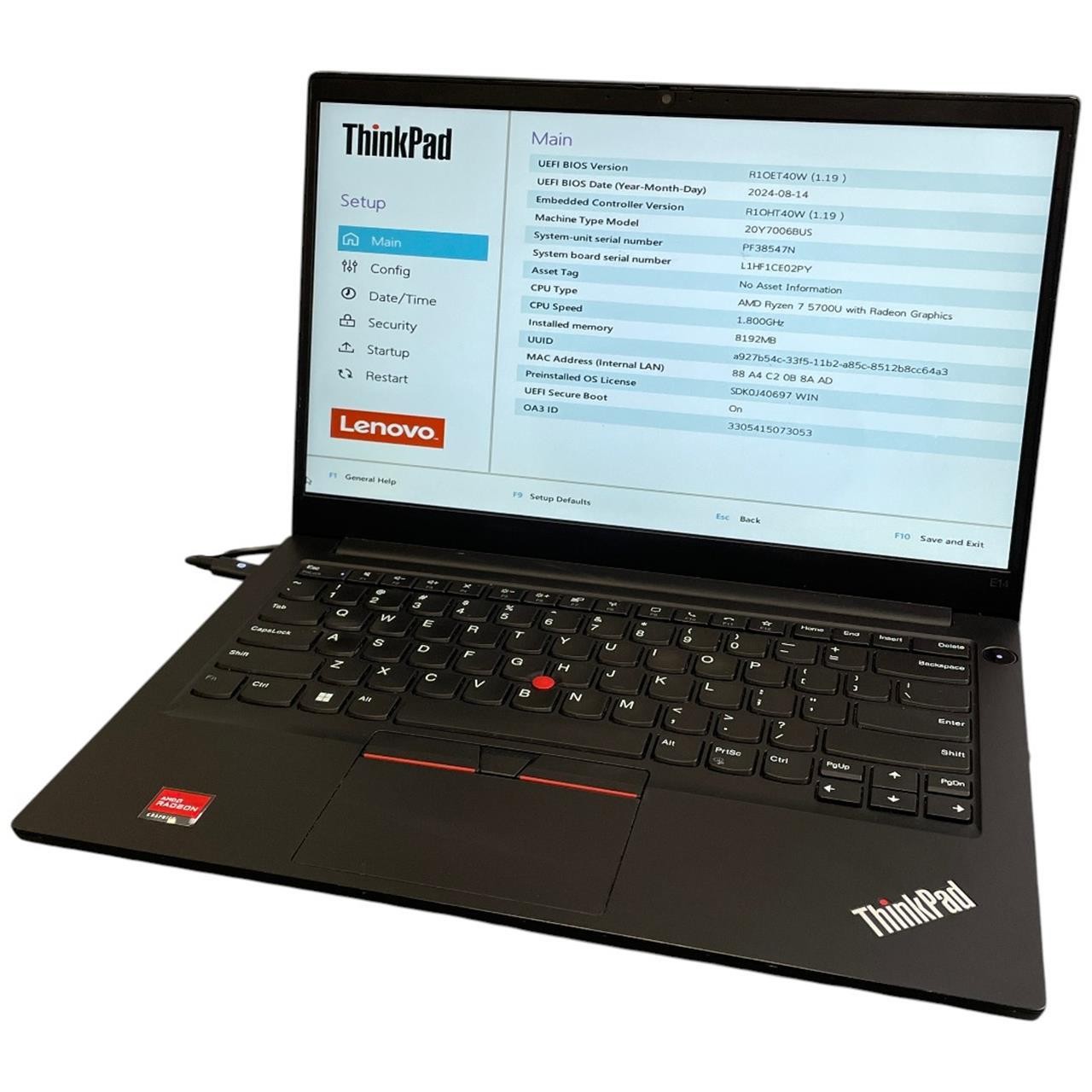 Lenovo ThinkPad E14 Gen 3 14″, Ryzen 7-5700U 8GB RAM No SSD | Bad Battery (READ)