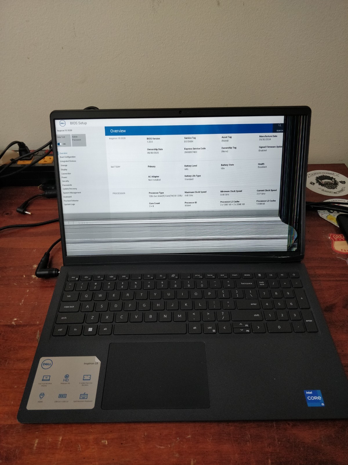 Dell Inspiron 15 3520 INTEL CORE I5-1155G7@2.40GHz 8GB RAM NO DRIVE PARTS 8988