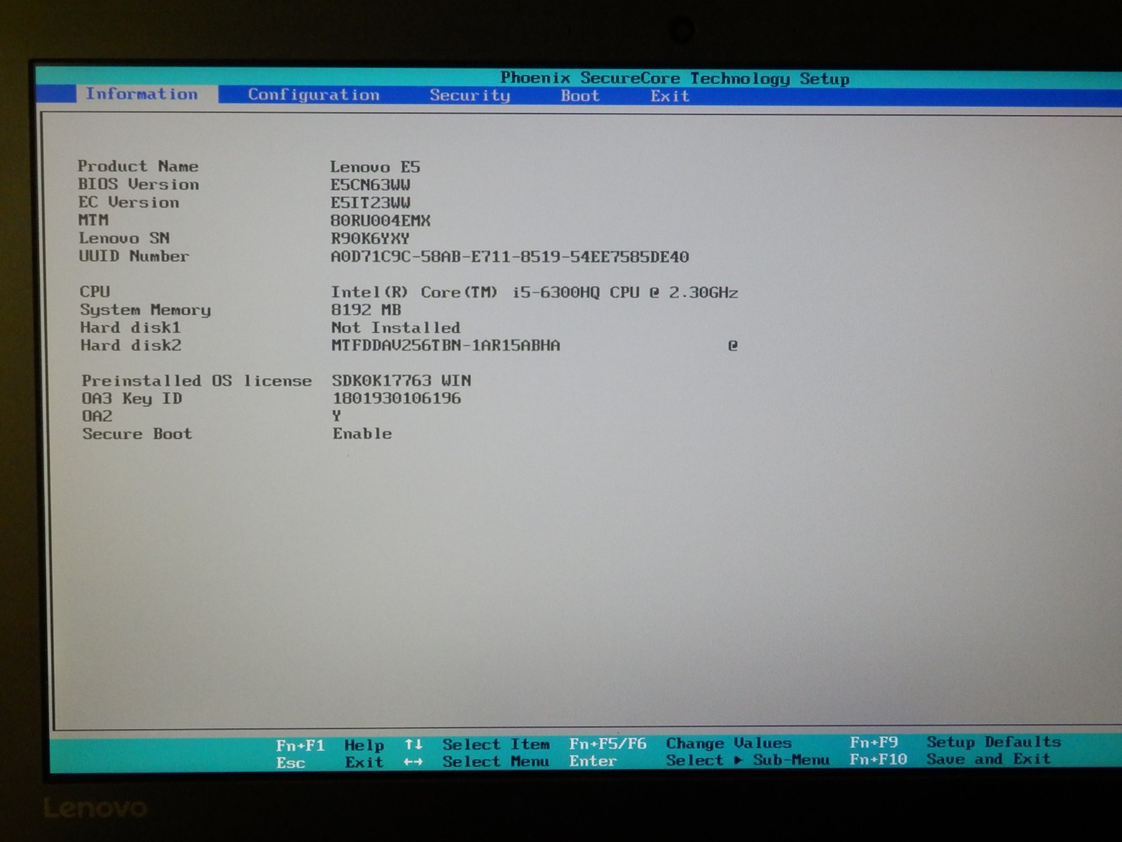 Lenovo IdeaPad 700-15ISK, Intel i5-6300HQ, 8GB Ram 256GB SSD, 15.6″ FHD GTX 950M