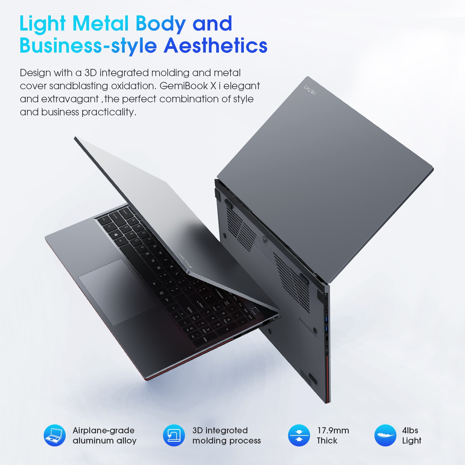 CHUWI 15.6″ Laptop Intel Celeron N5100 4GB RAM 128GB SSD Windows 10 HD Display