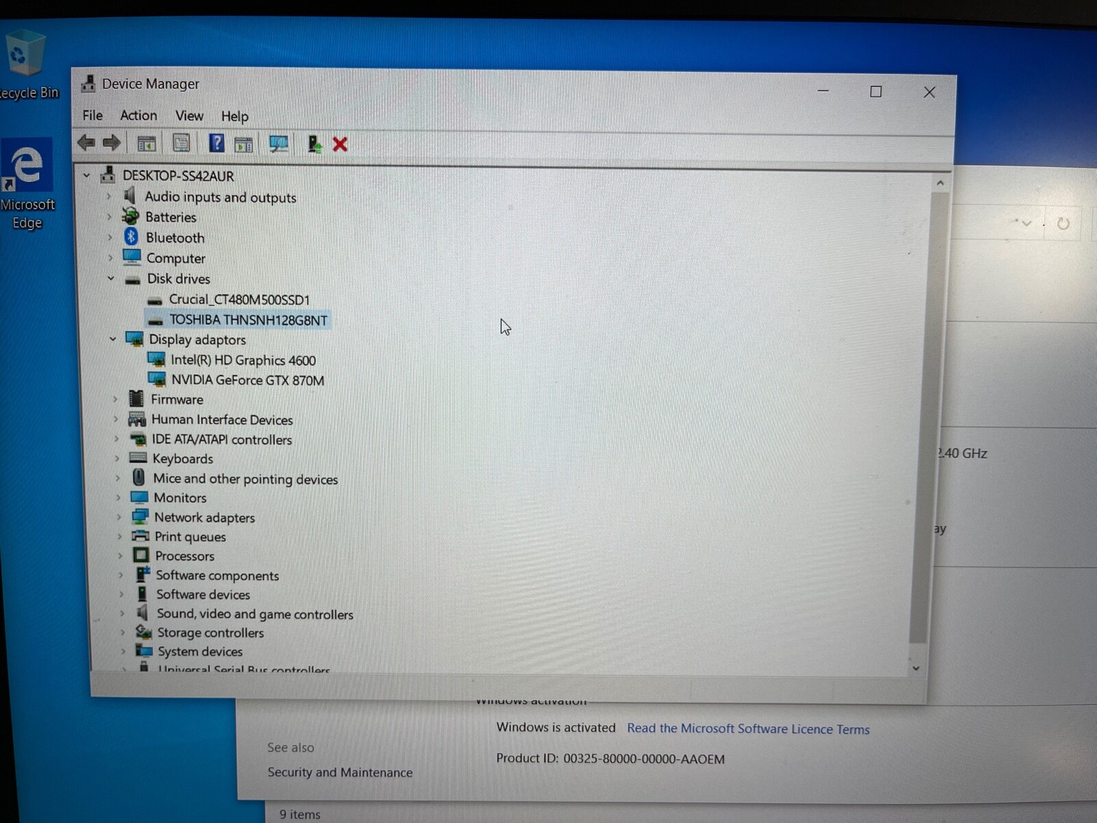 MSI G60 i7 (4th Gen) 4700HQ / 2.4 GHz CPU