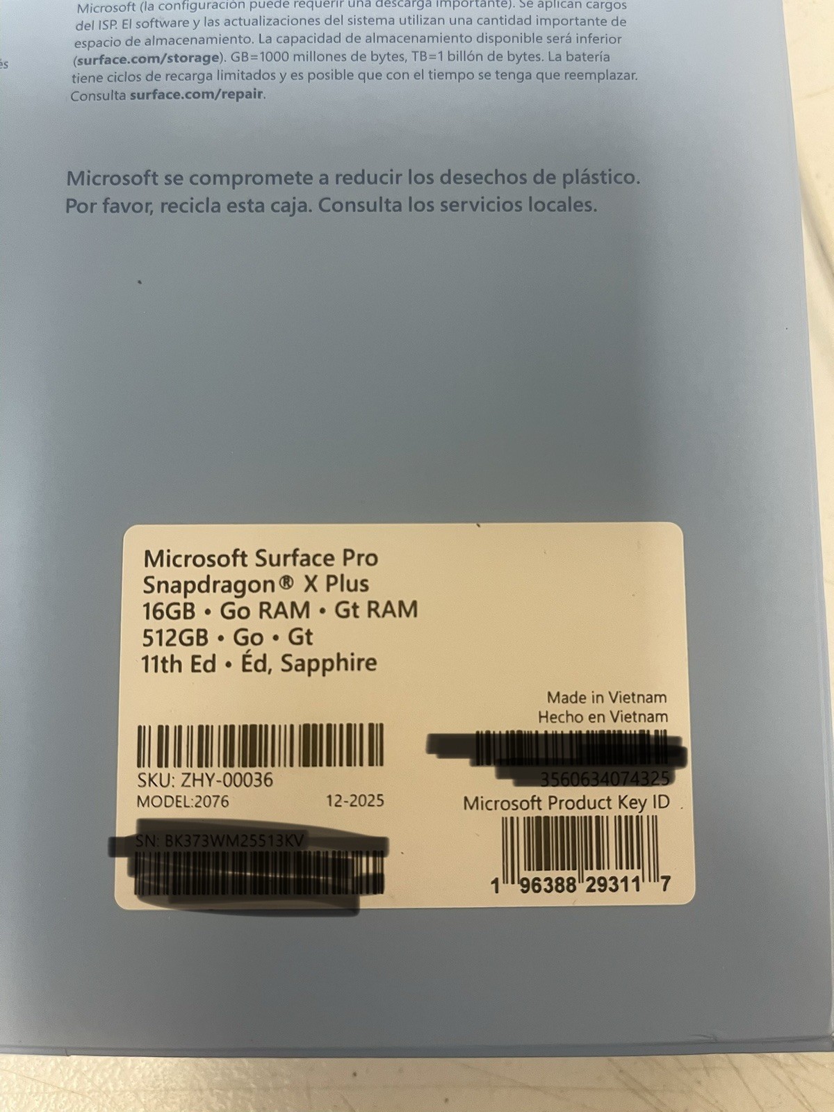 Microsoft Surface Pro Copilot+ PC Touch 13 LCD Snapdragon X Plus 16GB RAM 512GB