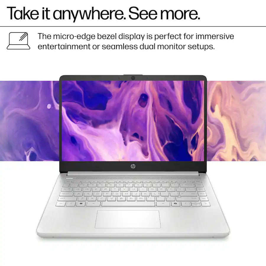 NEW HP – 14″ Laptop – Intel Processor N150 – 4GB Memory – 128GB UFS Windows 11 S