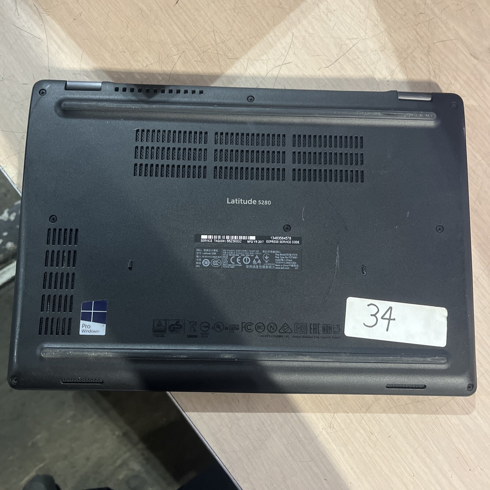 DELL LATITUDE 5280 INTEL CORE I3-7100U 2.40GHZ 8GB RAM NO HD :