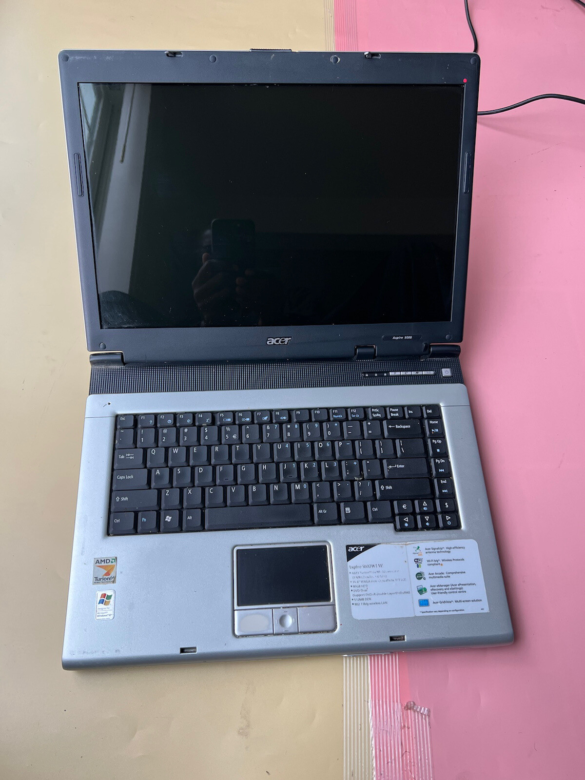 Acer Aspire 5000 15.4″ AMD Turion 1.60GHz 640KB RAM 0GB HDD BIOS BOOT
