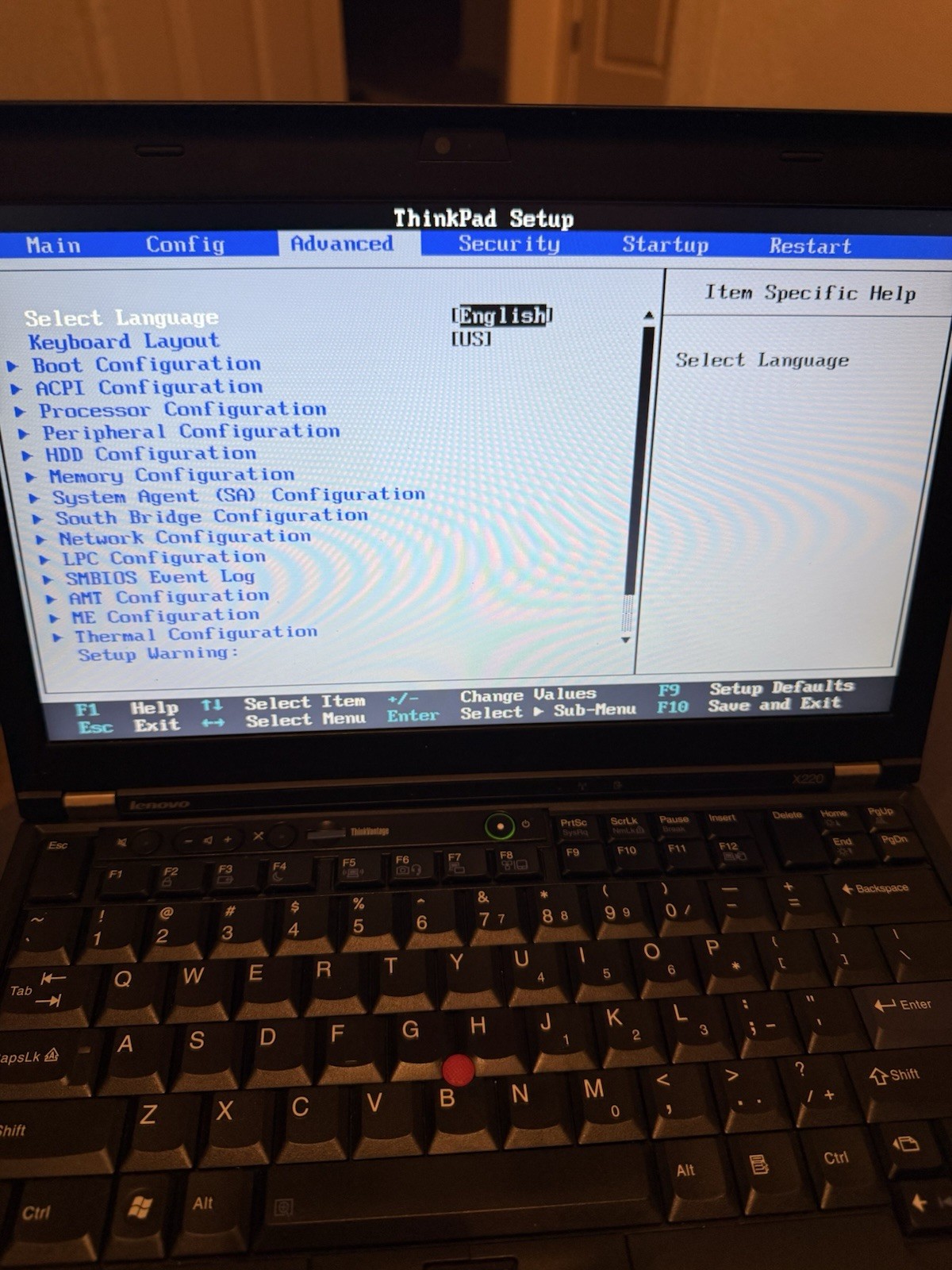 Lenovo ThinkPad X220 1366×768 i5-2520M 2.50GHz 8GB 256GB SSD Mint Modified BIOS