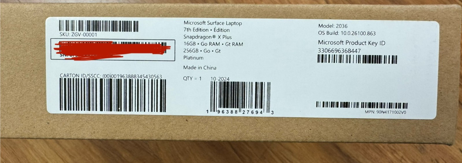 New Sealed Microsoft Surface Laptop 7th snap 16GB 256GB Platinum – ZGV-00001