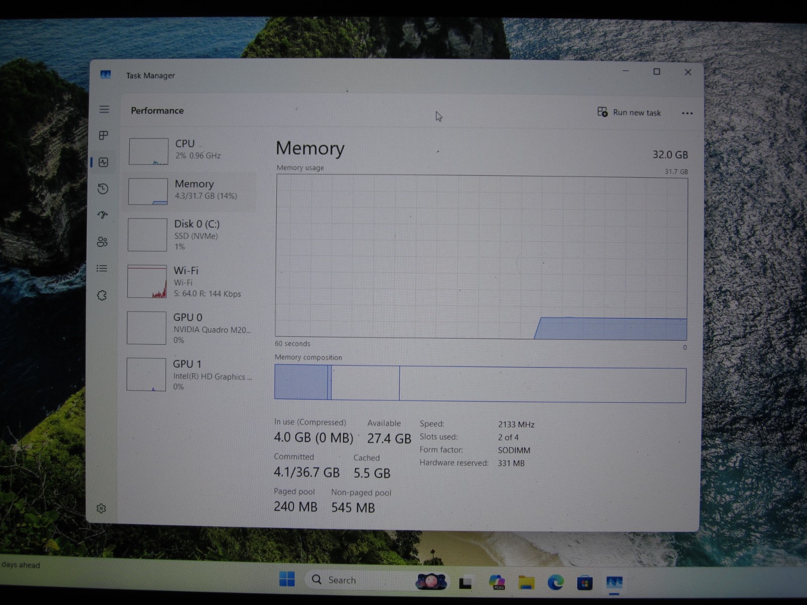 Dell Precision 7510 Laptop Xeon E3-1535M 2.90Ghz 32GB DDR4 512GB SSD QuadroM2000