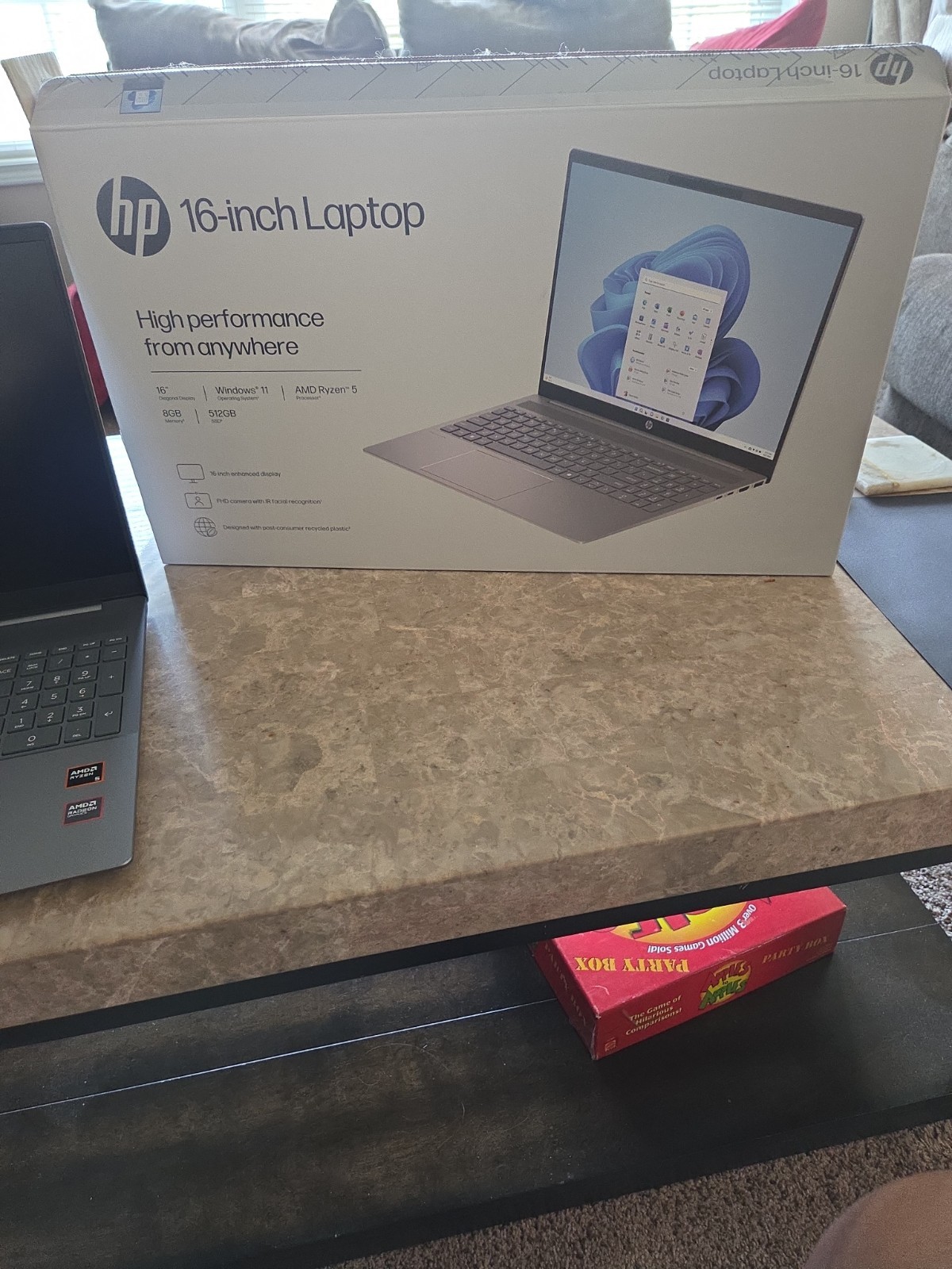 New HP Pavillion 16 Inch Laptop Meteor Silver Rhyzen 5 Backlit Keyboard