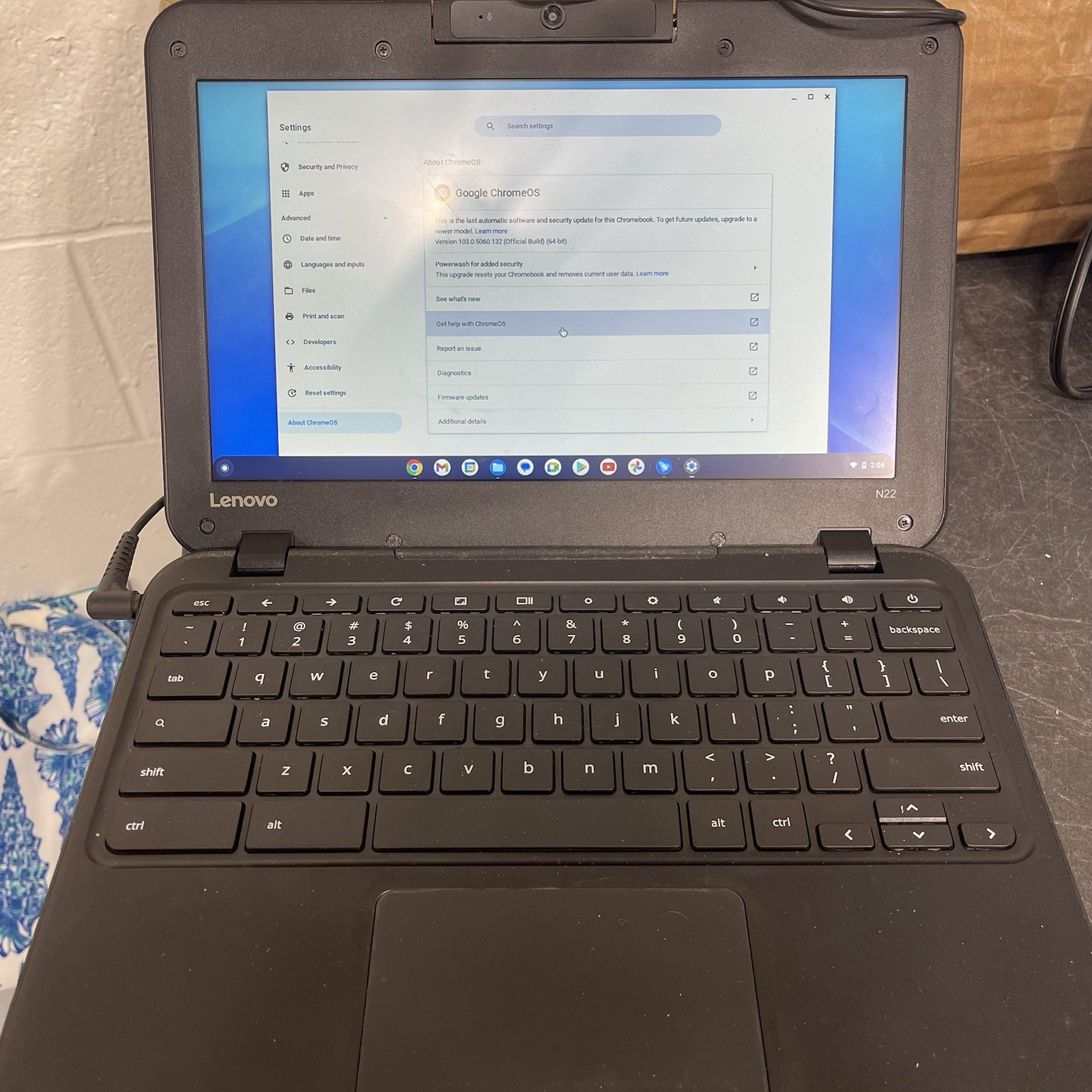 Lenovo N22-20 Chromebook ChromeOS 11.6″ 4GB 16GB SSD w/AC Adapter WORKING