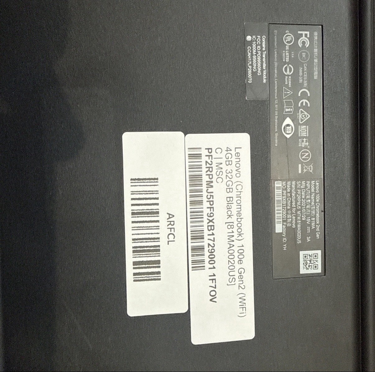 Lenovo 100e Chromebook 2nd Gen 11.6″(32GB eMMC, Intel Celeron N4000, 1.1GHz, 4GB